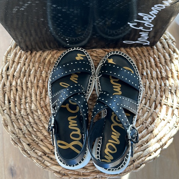 Sam Edelman Janette leather espadrille sandals NWT Black 35/5. Open to offers! - Picture 3 of 7